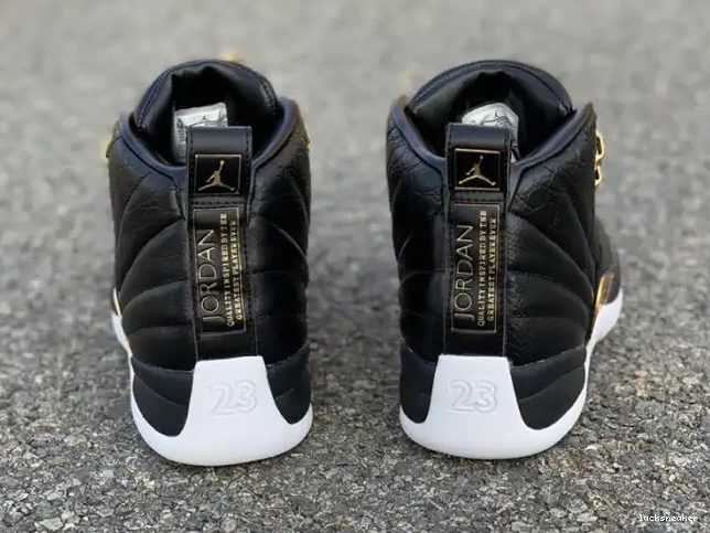 Rep LUCY Gold-White Black Retro 12 Air Jordan AO6068-007 'Reptile' Metallic 0426